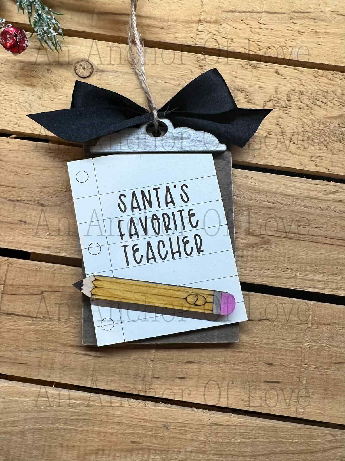 Teacher Clipboard Christmas Ornament/Custom Ornaments/Teacher Ornament/Teacher Gift Basket/Teacher