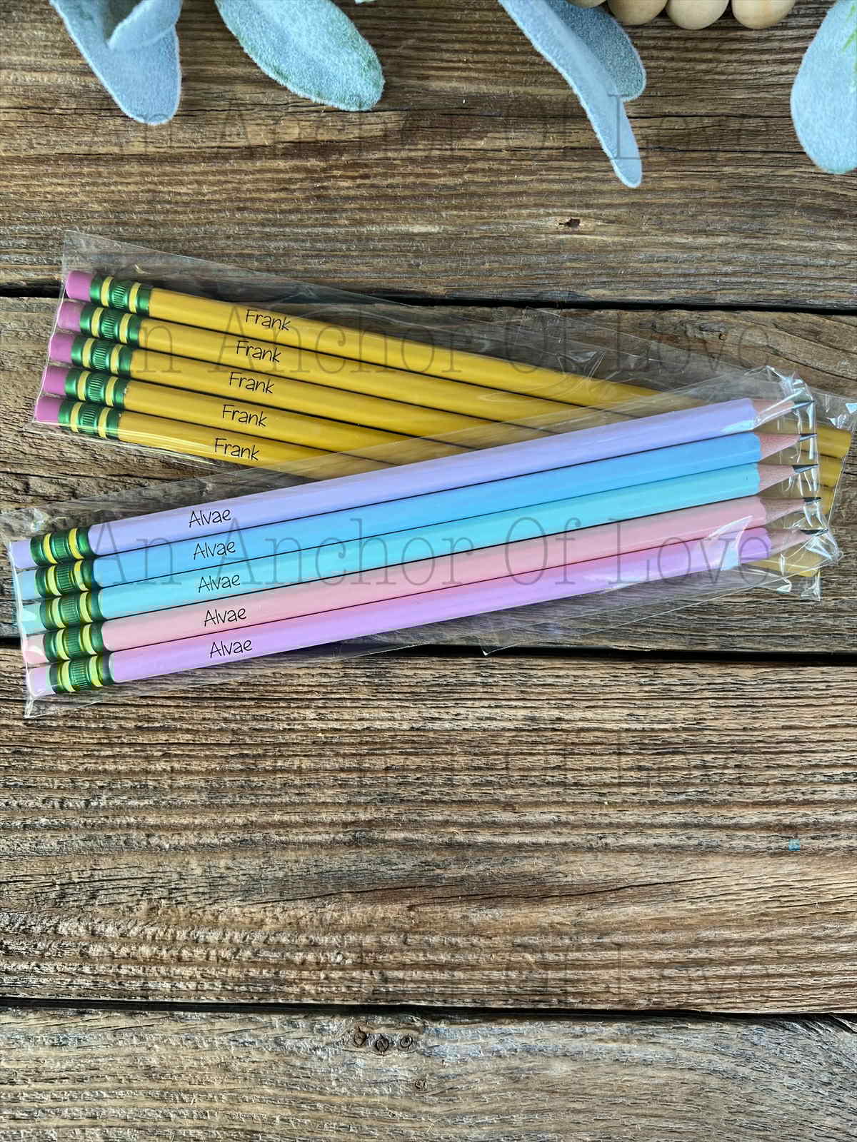 Personalized 5 Custom Engraved Pencils Set of Five Smooth Writing Premium Graphite for School Journaling Bible Study Note Taking or Gifting