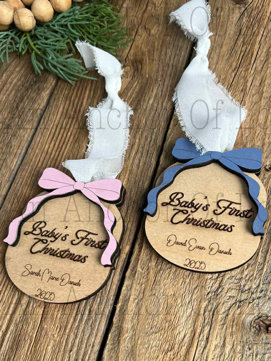 Personalized Baby's First Christmas Ornament | Christmas Gift / 2025 Christmas ornament