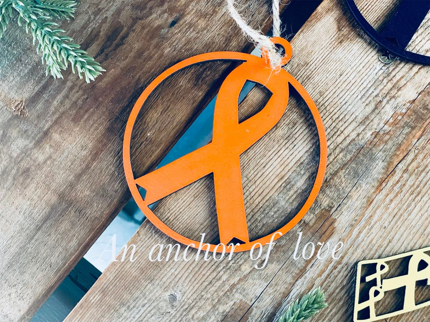 Cancer Ribbon Ornament -more colors to choose from| Laser Christmas Ornament | Christmas | Christmas Gift |