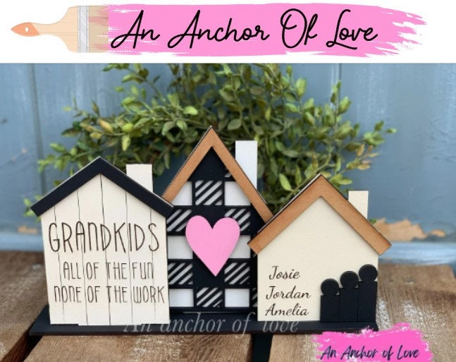 Grandparents gift-grandparents personalized gift-grandparents house-cute grandparents gift-grandkids names-grandparents day gift giving