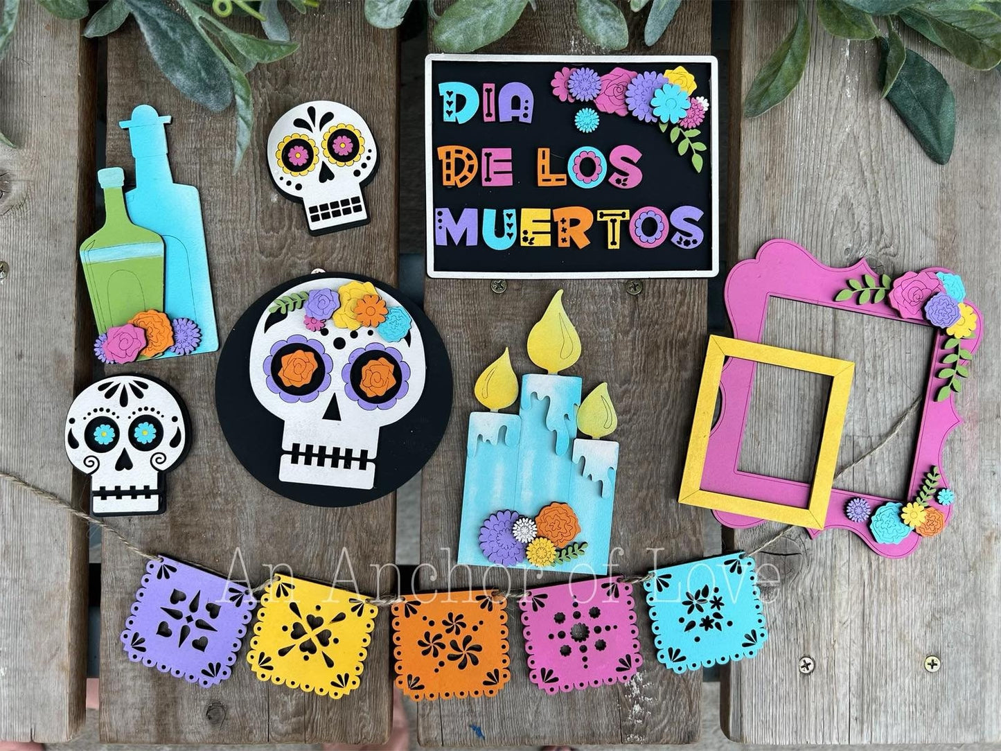 Day of The Dead Tiered Tray Decor-Halloween tiered tray-Halloween Decor-Dia De Los Muertos