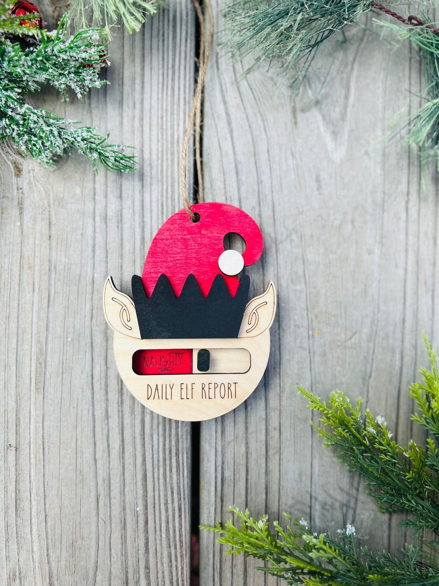 Daily elf report ornament, elf report ornament, interactive ornament, children's personalized ornament, elf activities, elf ornament 2024
