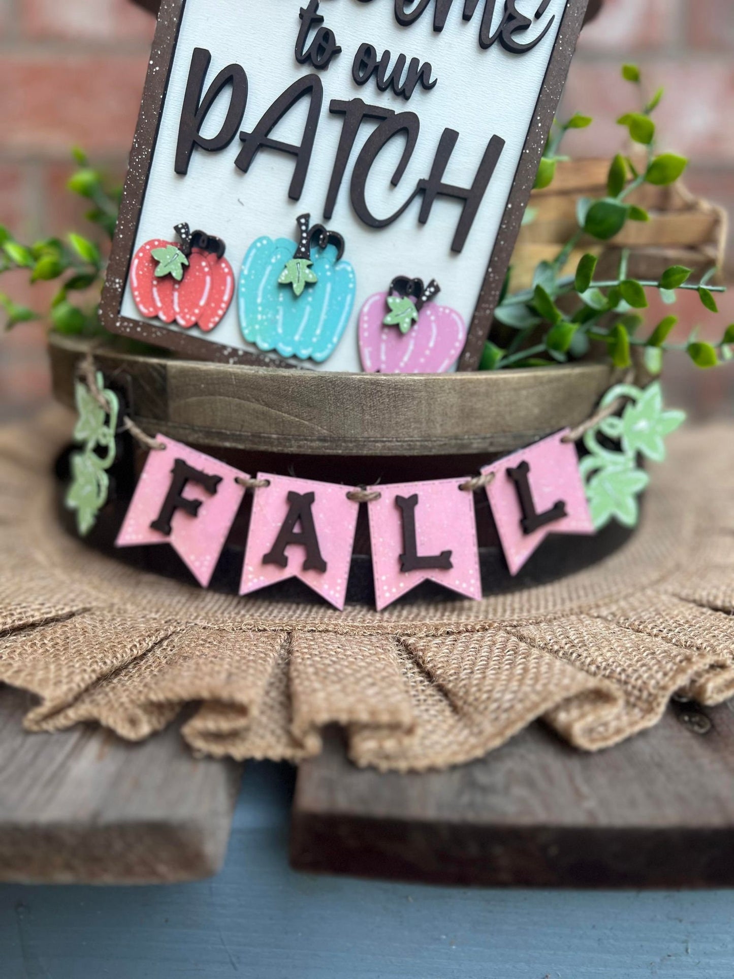 Hello Fall Tiered Tray Decor-Fall Tiered Tray Decor-Fall decorations