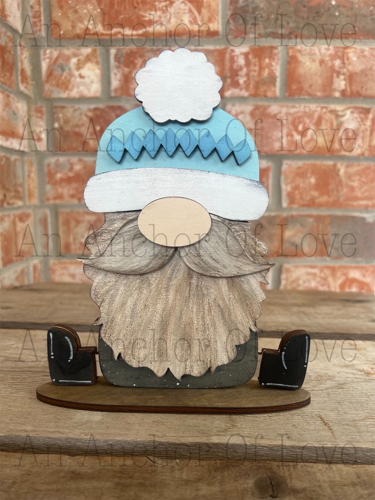 Male gnome with Interchangeable Hats // gnome Decoration //Farm Yard Shelf Sitter// Viral Shelf Sitter with hats