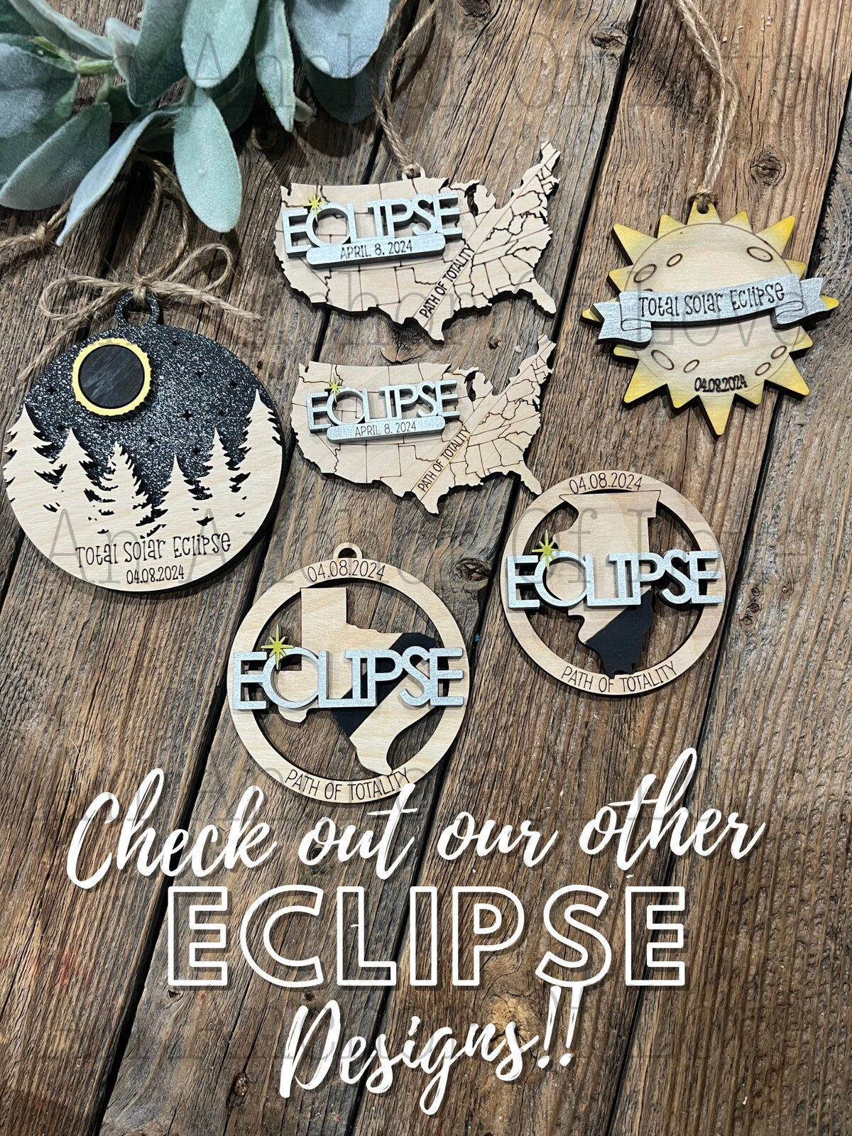 2024 Eclipse Keepsake, Path of totality states magnet , Eclipse Souvenir - 12 different states- wholesale available