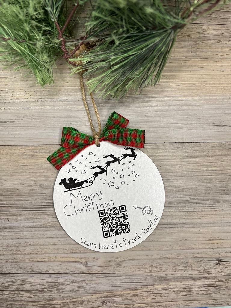 Engraved Christmas Santa Tracker Ornament - Kids Christmas Ornament -Happy Holidays 20224 - Christmas ornaments