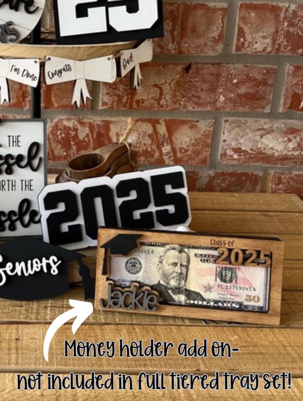 Class of 2025 graduation tiered tray set-customized with your class colors-individual pieces, full set available