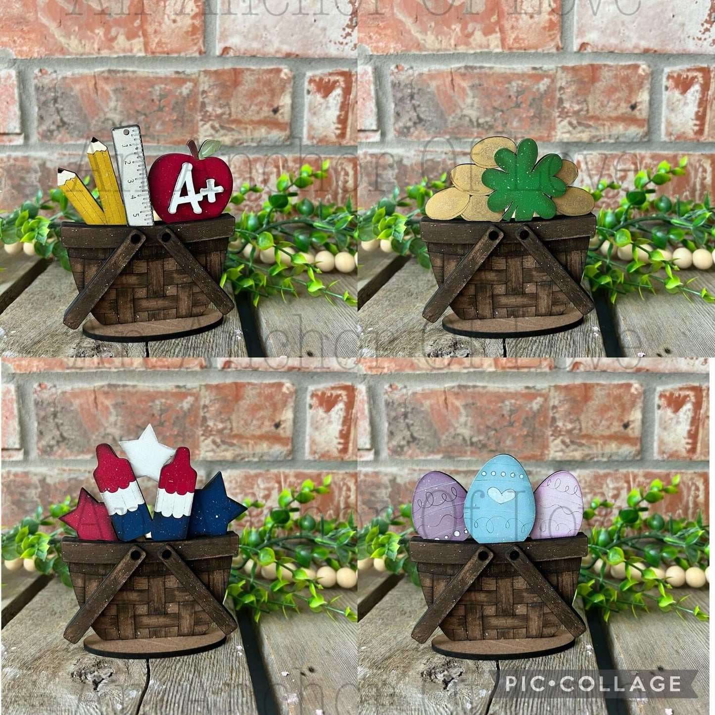 Mini basket interchangeable full bundle, interchangeable Basket- Basket interchangeable gift.