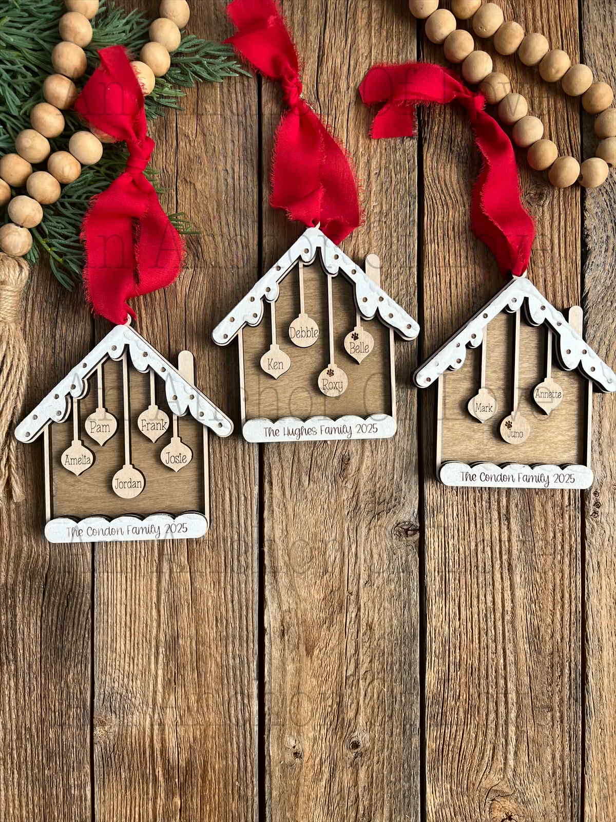 Personalized Family house Ornament | Family Christmas Gift / 2025 Christmas ornament /-up to 11 names - personalized gift
