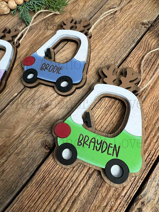 Personalized kids toy car Ornament | Kid's Christmas Gift / 2025 Christmas ornament /- personalized gift