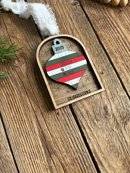Personalized Family  Ornament | Family Christmas Gift / 2025 Christmas ornament /-up to 7 names - personalized gift