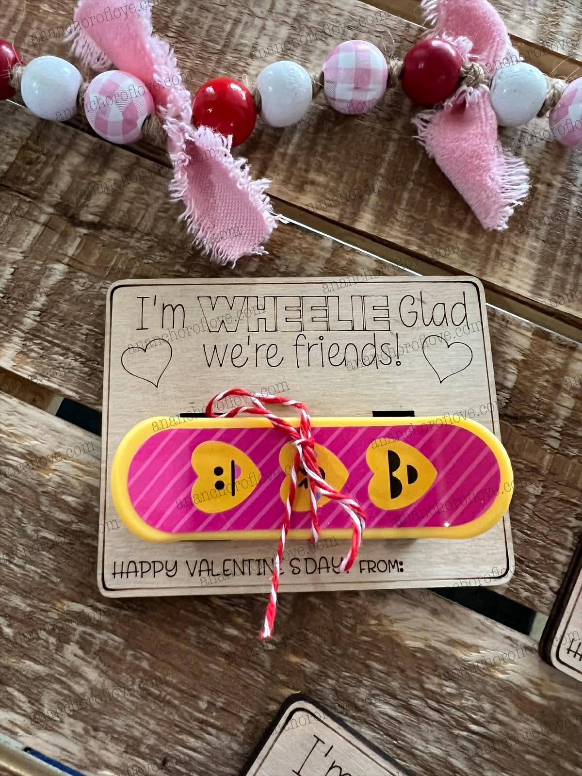 Ready to Ship!! Mini Skateboard Valentine Day Card | Kids Valentine's Day Party goodies | Classroom Valentine Cards | Skater kids