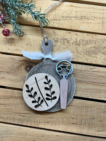Sourdough ornament, custom sourdough merch, sourdough era, in my sourdough era, Christmas ornament, sourdough starter