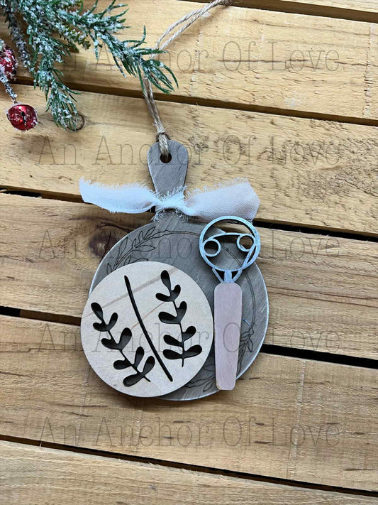 Sourdough ornament, custom sourdough merch, sourdough era, in my sourdough era, Christmas ornament, sourdough starter