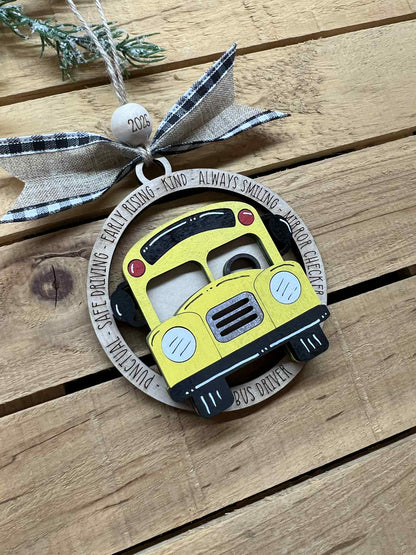 Bus Driver Ornament, Gifts for Bus Driver Gift Teacher Holiday Ornament, Christmas Gifts Teacher Gift for Teacher Christmas, Bus Ornament