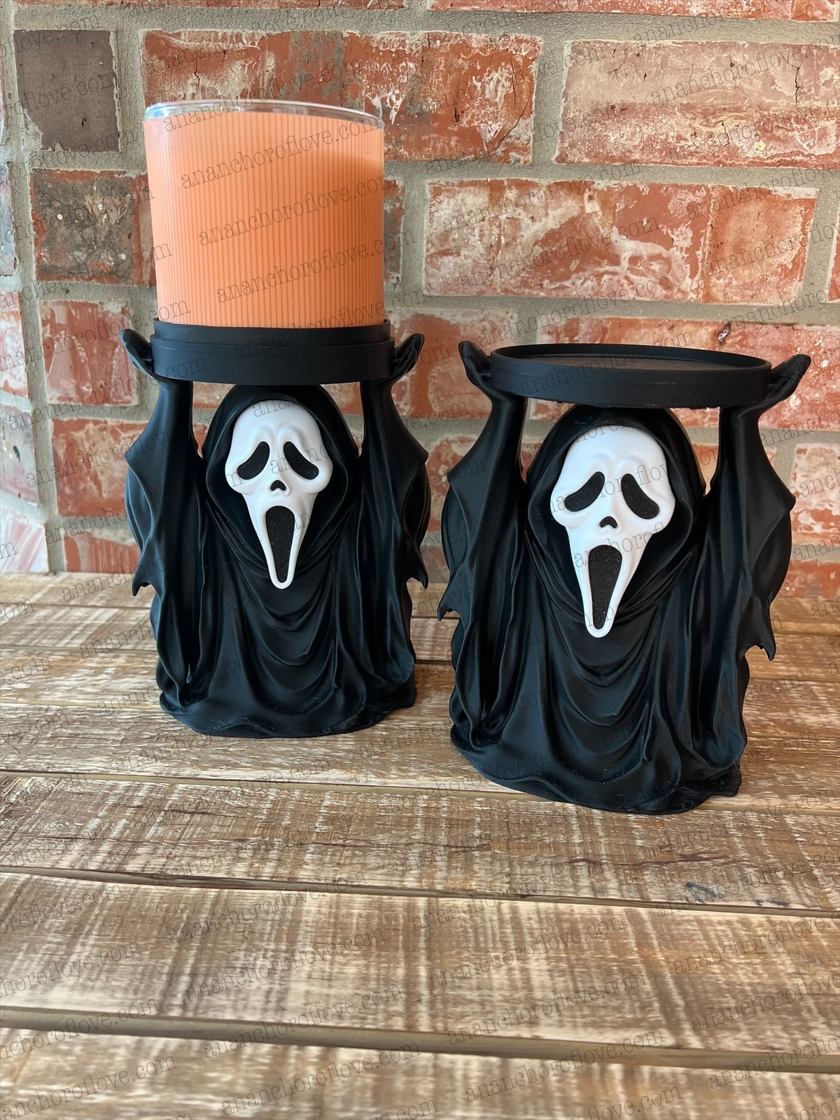 Ghost face 3d printed candle holder