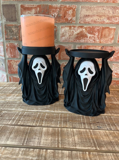 Ghost face 3d printed candle holder