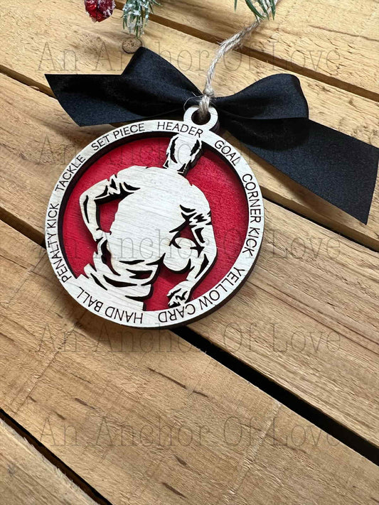 Soccer Ornament- Soccer ornament Christmas Gift-coach-team gift