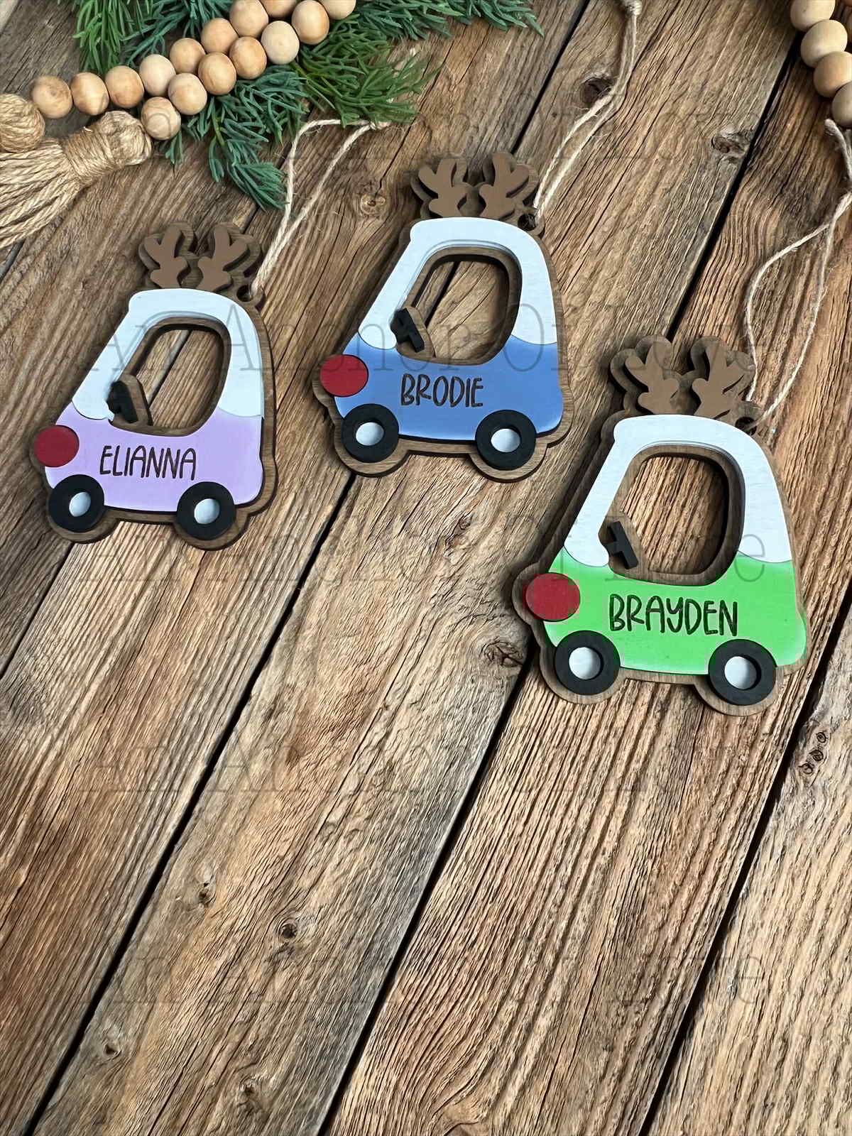 Personalized kids toy car Ornament | Kid's Christmas Gift / 2025 Christmas ornament /- personalized gift