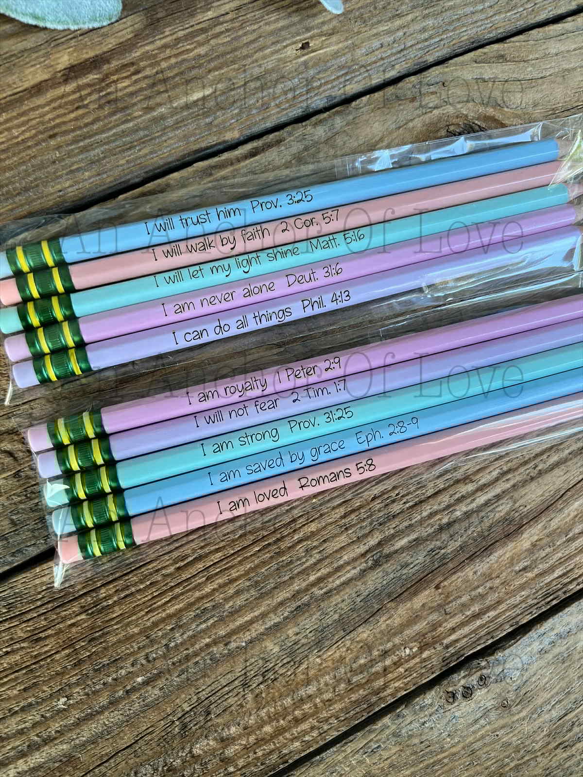 Inspirational Bible Verse Pencils Set of Ten Smooth Writing Premium Graphite for Journaling Bible Study Note Taking or Gifting