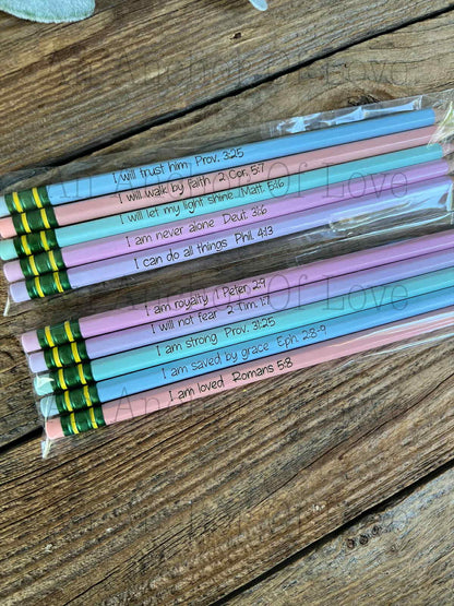 Inspirational Bible Verse Pencils Set of Ten Smooth Writing Premium Graphite for Journaling Bible Study Note Taking or Gifting