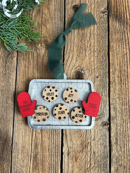 Personalized Cookie Sheet Ornament | Family Christmas Gift / 2025 Christmas ornament /-up to 15 names - personalized gift