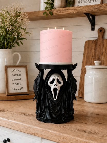 Ghost face 3d printed candle holder