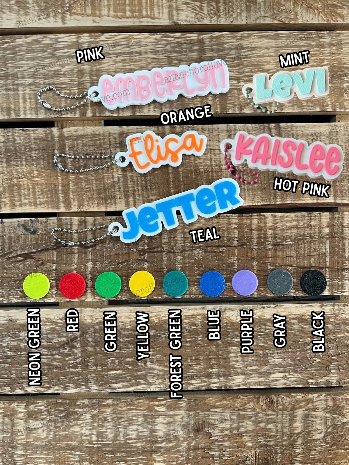 Personalized 3D Printed Name Keychain | Custom Name Keychain | Personalized Backpack Tag | Custom Keychain Gift