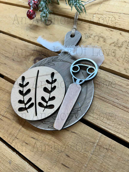 Sourdough ornament, custom sourdough merch, sourdough era, in my sourdough era, Christmas ornament, sourdough starter