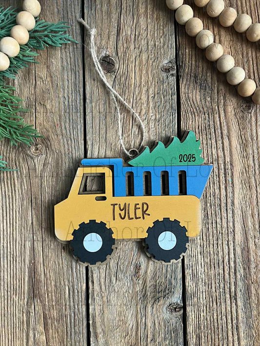 Personalized kids construction Ornament | Kid's Christmas Gift / 2025 Christmas ornament /- personalized gift