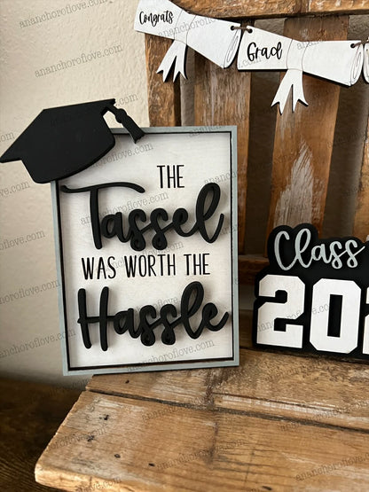 Class of 2026 graduation tiered tray set-customized with your class colors-individual pieces, full set available