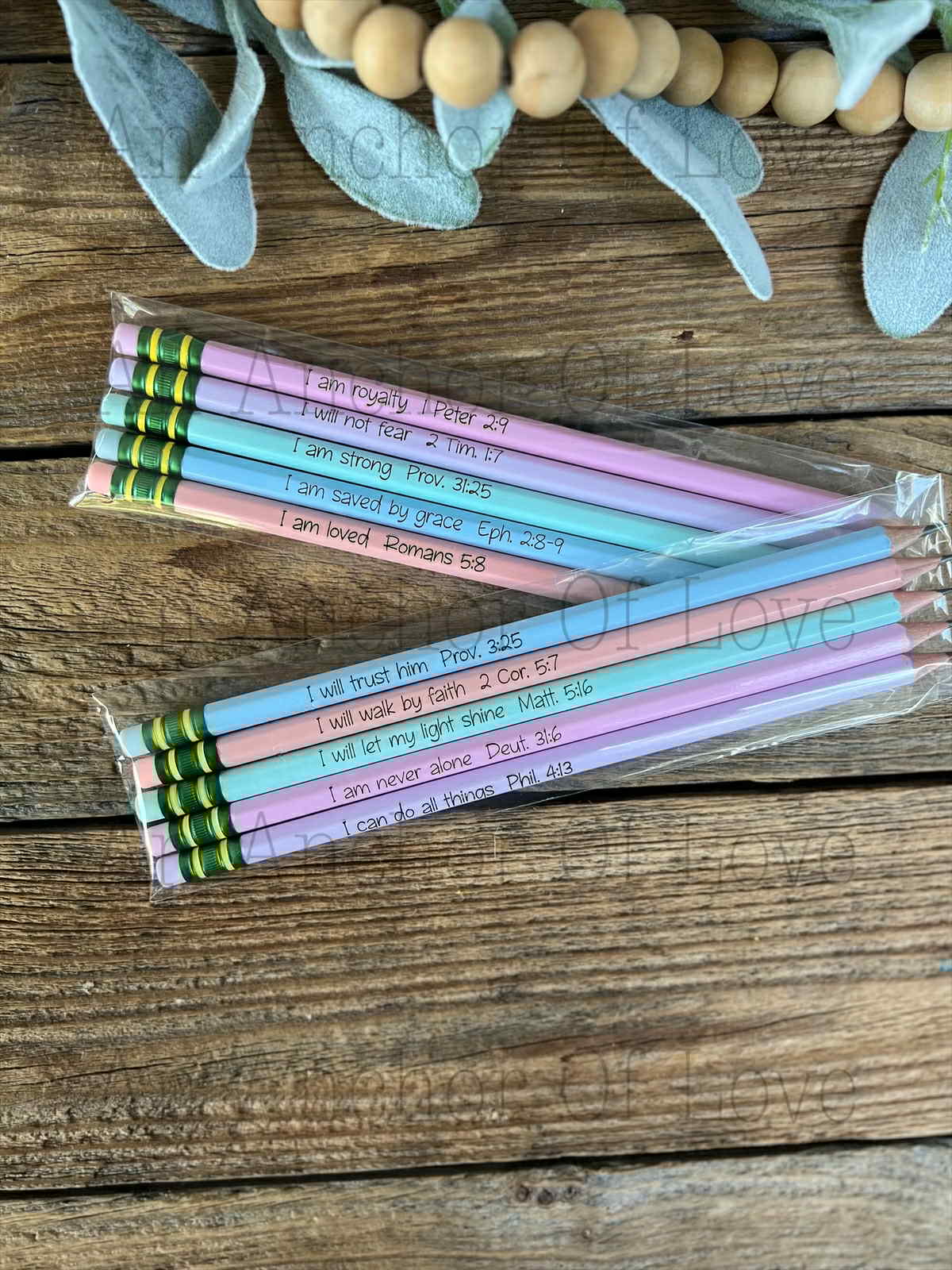 Inspirational Bible Verse Pencils Set of Ten Smooth Writing Premium Graphite for Journaling Bible Study Note Taking or Gifting