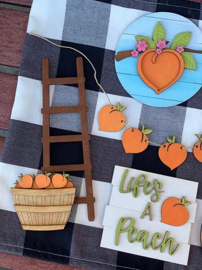 Lifes a peach tiered tray decor
