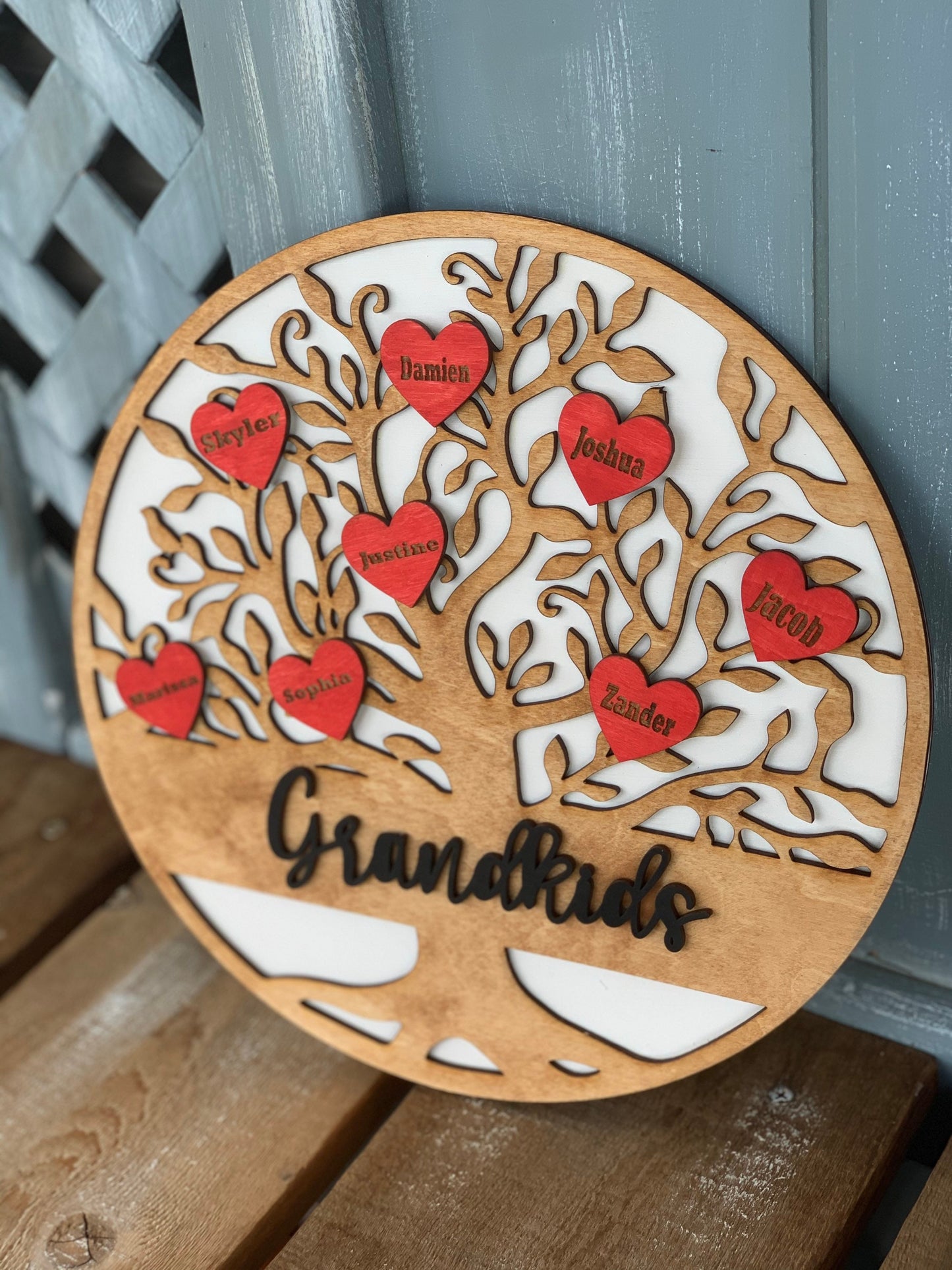 Family tree sign-Grandkids family sign *perfect for grandparents day -family name sign - family tree sign- up to 50 names!