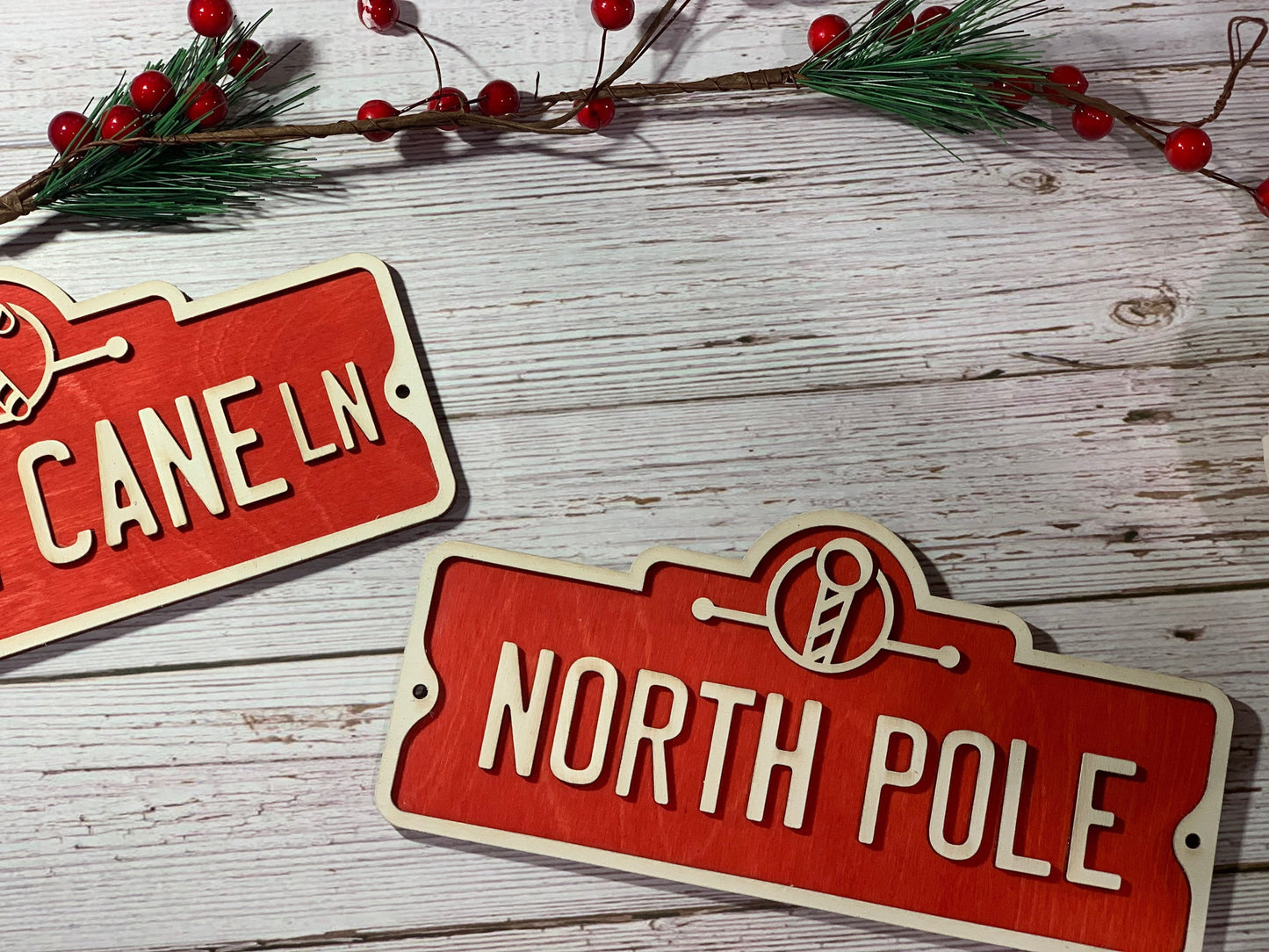 Candy cane lane | North Pole | Christmas decor signs
