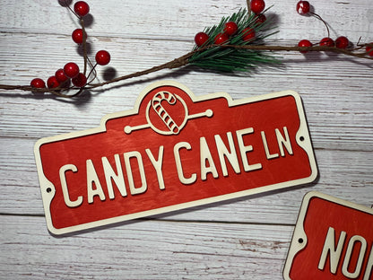 Candy cane lane | North Pole | Christmas decor signs