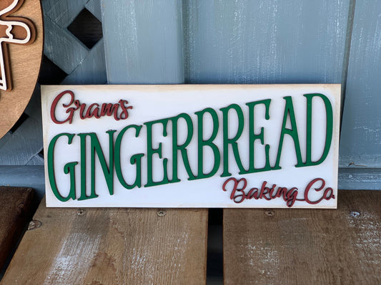 Ginger bread baking co sign