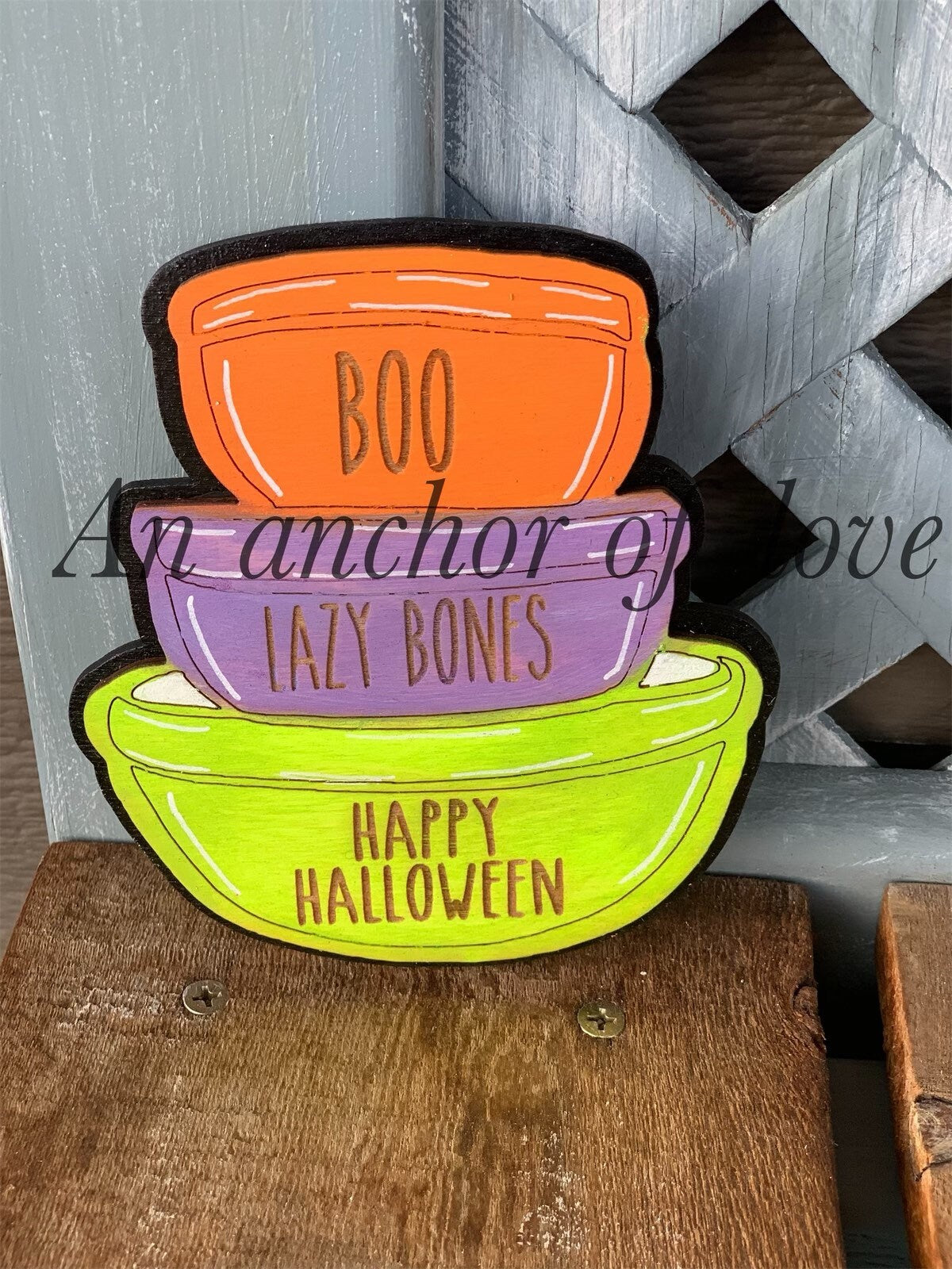 Rae Dunn inspired Halloween tiered tray decor