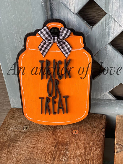 Rae Dunn inspired Halloween tiered tray decor