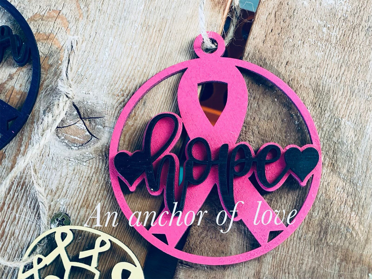 Cancer Ribbon Ornament -more colors to choose from| Laser Christmas Ornament | Christmas | Christmas Gift |