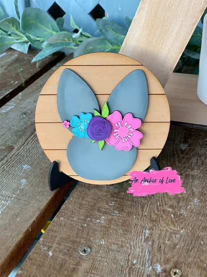 Farmhouse easter bunny tiered tray set-individual pieces, full set and diy available
