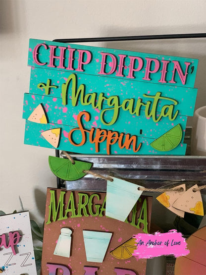 Margarita themed tiered tray set- full set, individual and blank diy set available