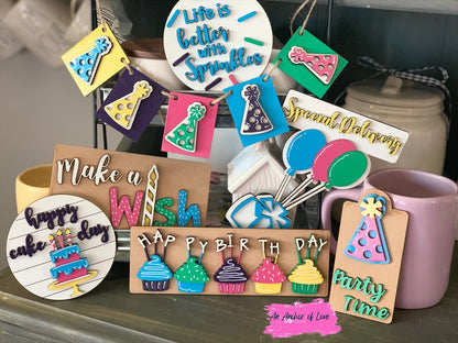 Make a wish | birthday party | celebration tiered tray decor