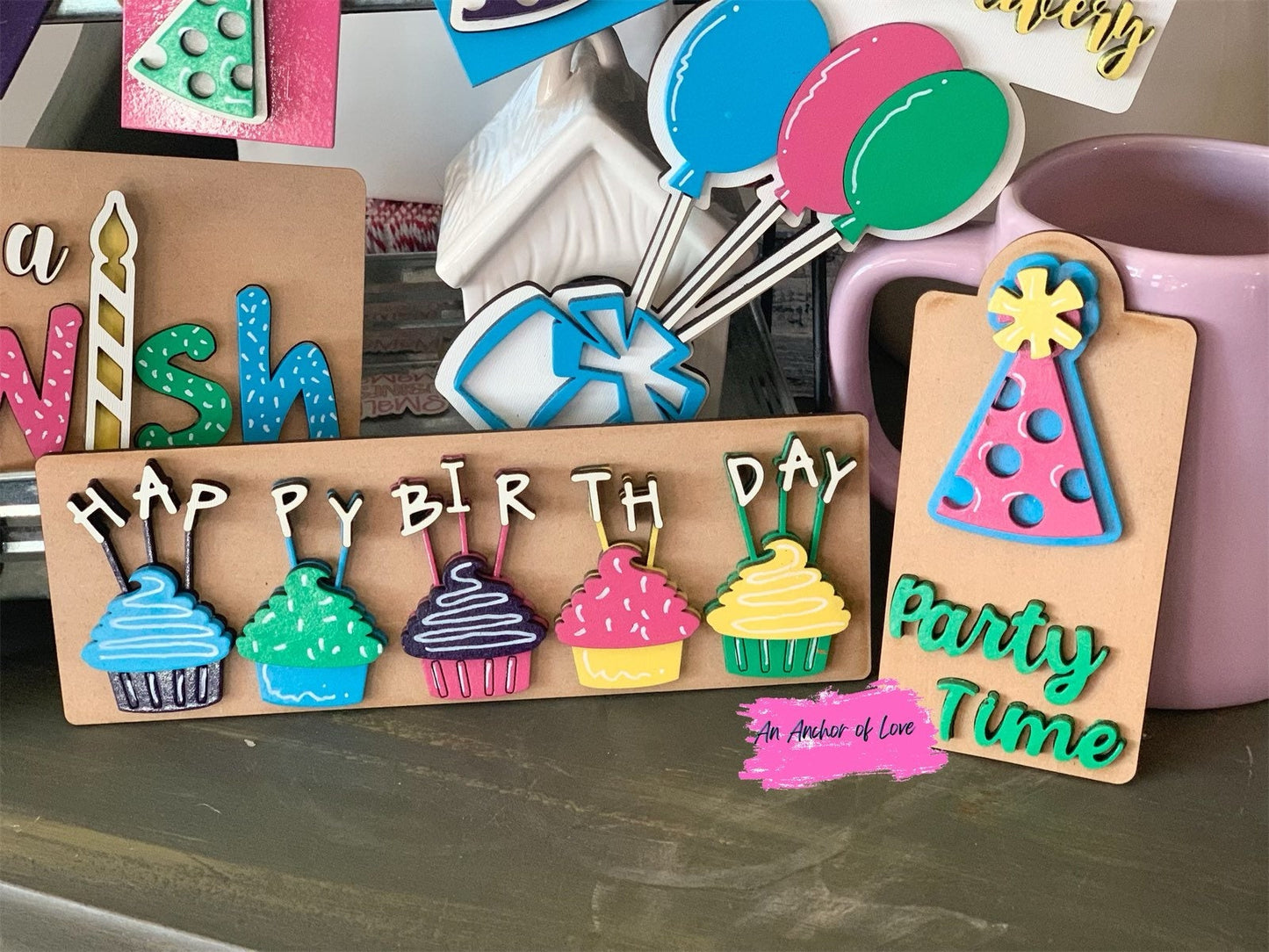 Make a wish | birthday party | celebration tiered tray decor