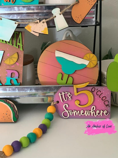 Margarita themed tiered tray set- full set, individual and blank diy set available