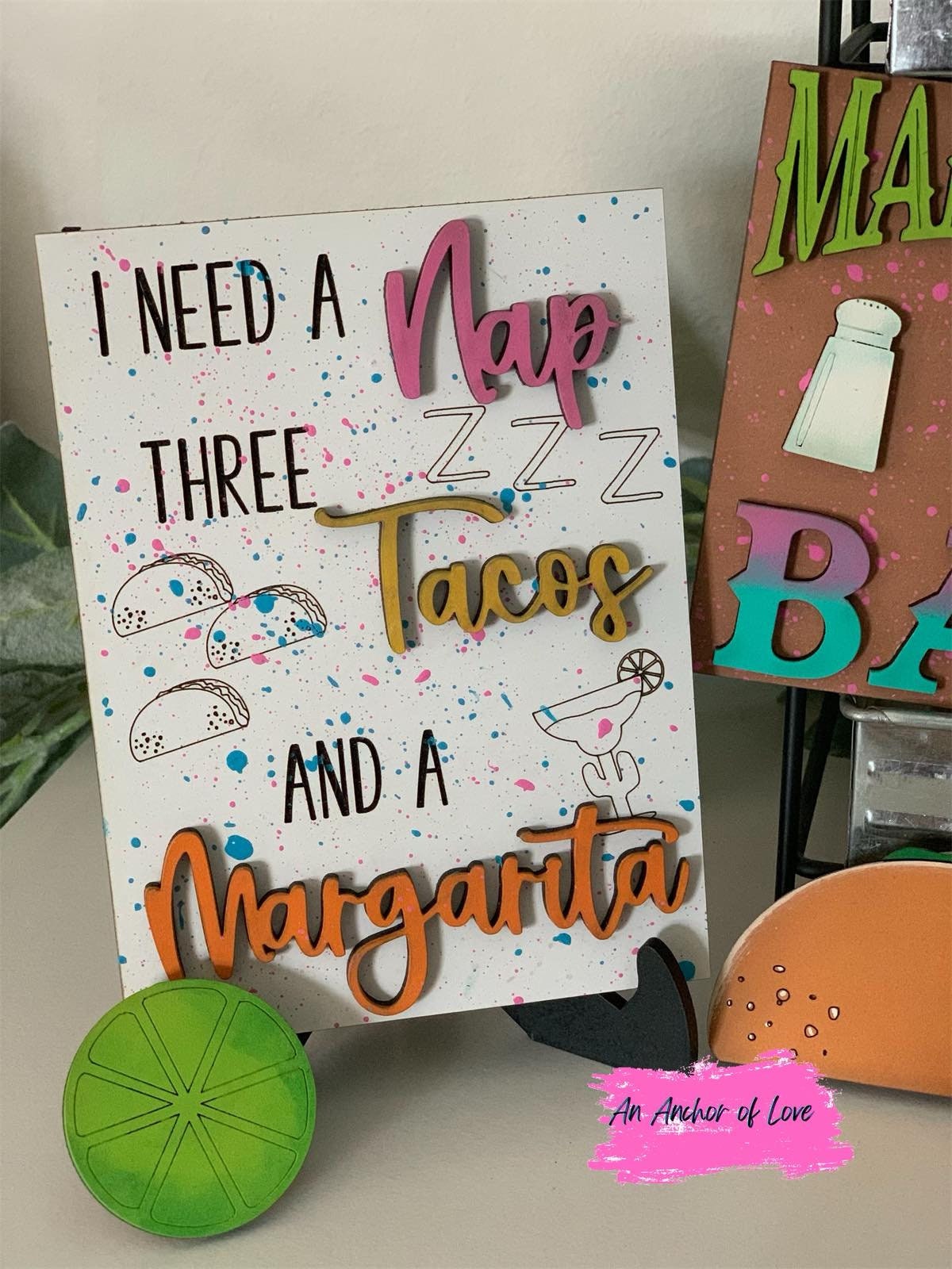 Margarita themed tiered tray set- full set, individual and blank diy set available