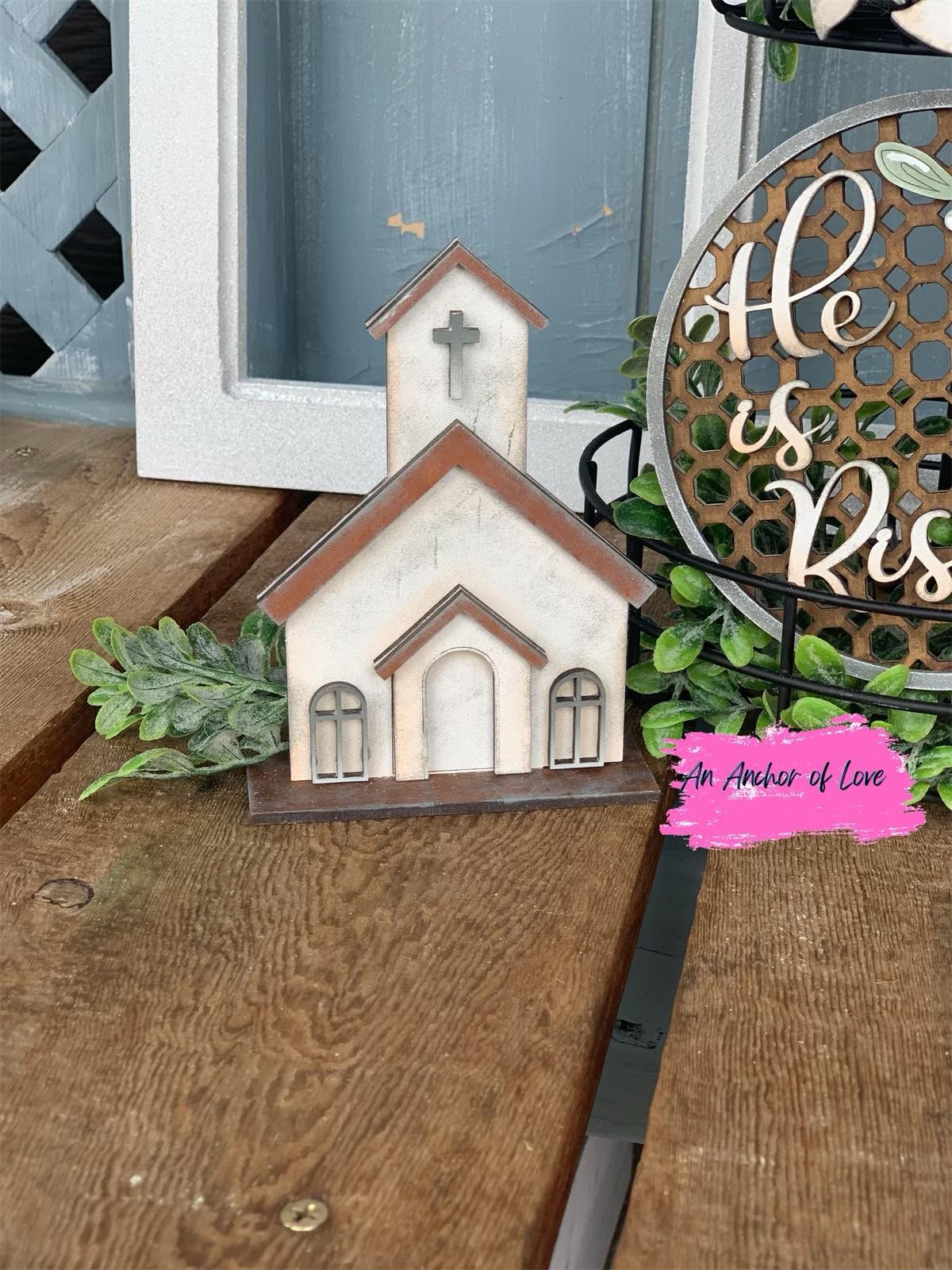 He is risen Eater themed tiered tray decor-religious Easter themed tiered tray decor-full set, DIY and individual pieces available