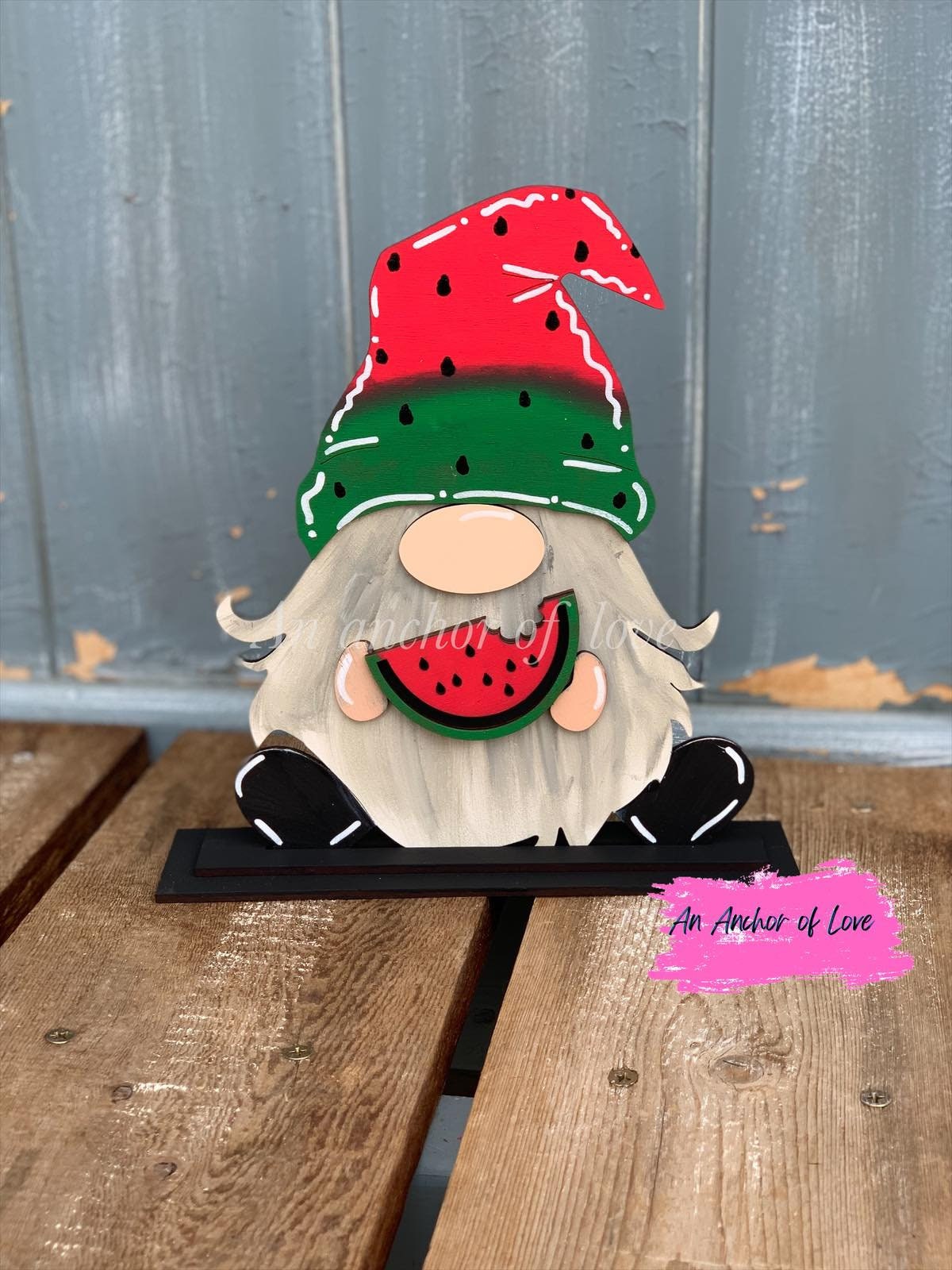 Watermelon Standing Gnome -Watermelon Gnome-Watermelon Sign-Celebration Gnome-Standing gnome
