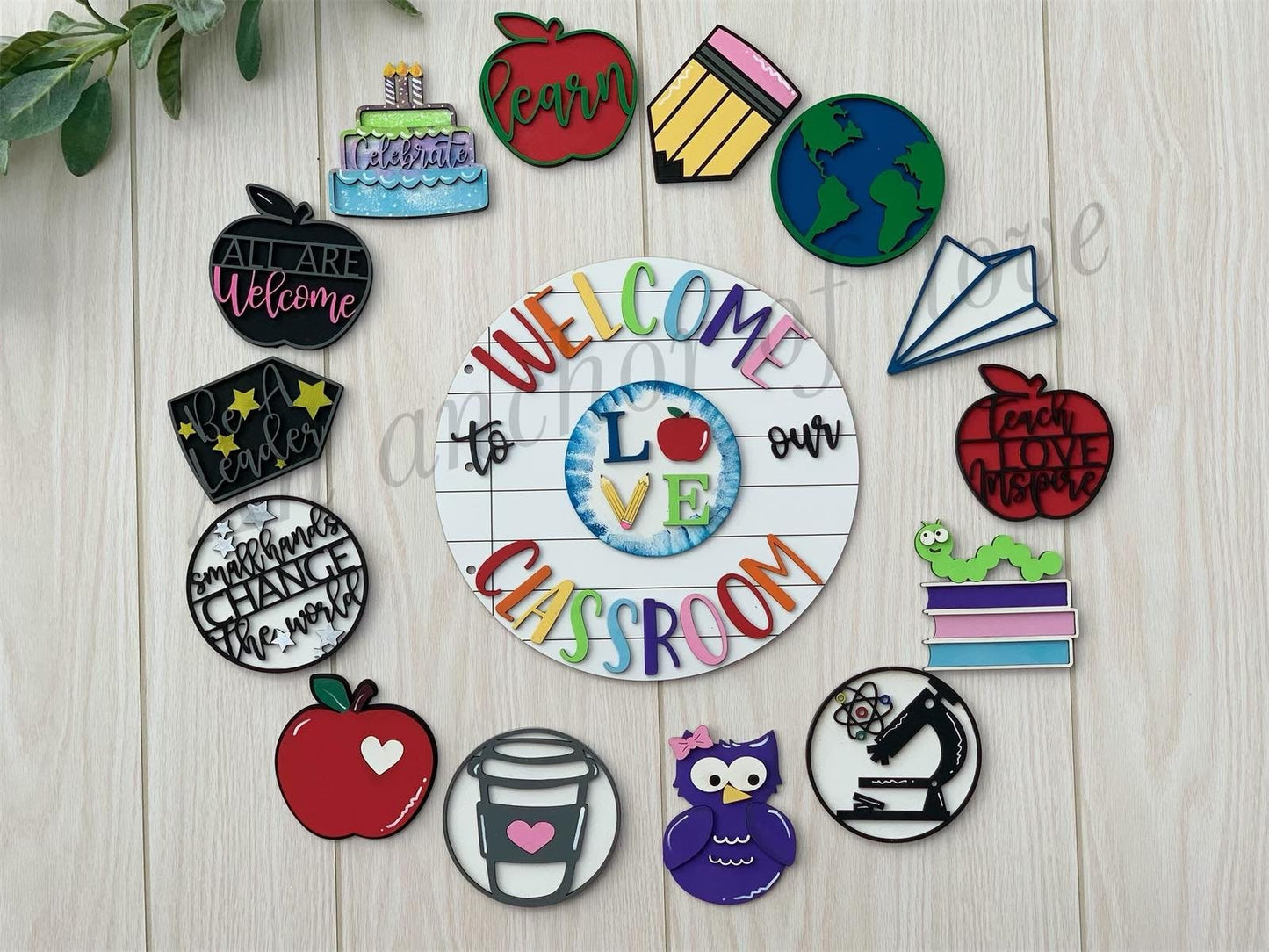 Complete set 15 pieces -Interchangeable welcome to our classroom sign | Teacher Gift | Classroom decor | welcome sign| Interchangeable sign
